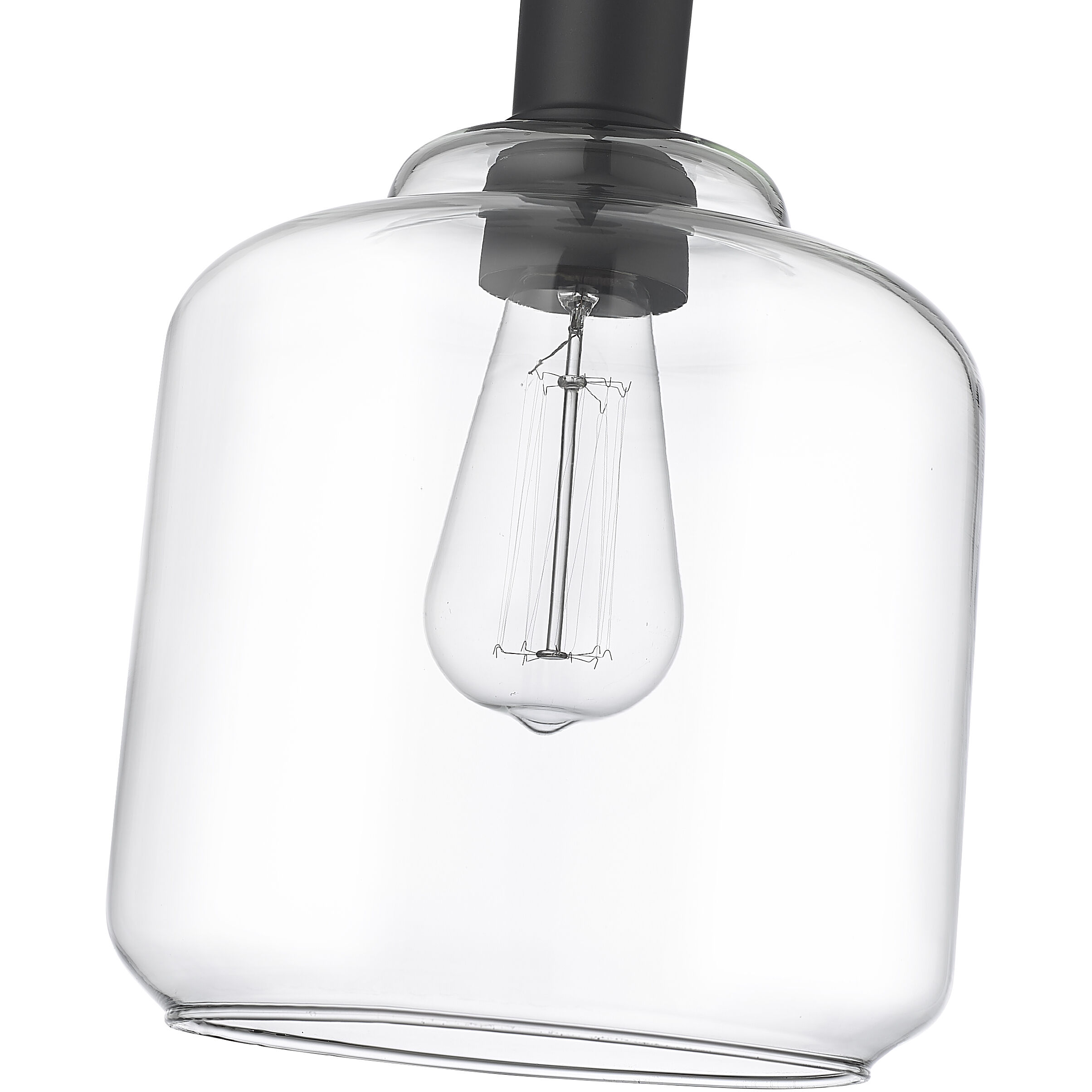 Asheville 1 Light 8 inch Matte Black Mini Pendant Ceiling Light